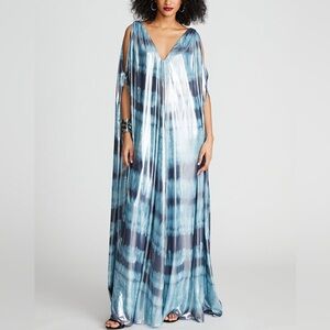 $995 NWT Halston “Umi” Gown in Iridescent Chiffon Sz 4
